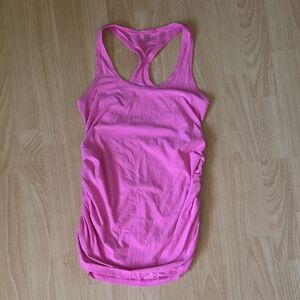 Beyond The Bump Feathetweight Pink Racerback Tank Top